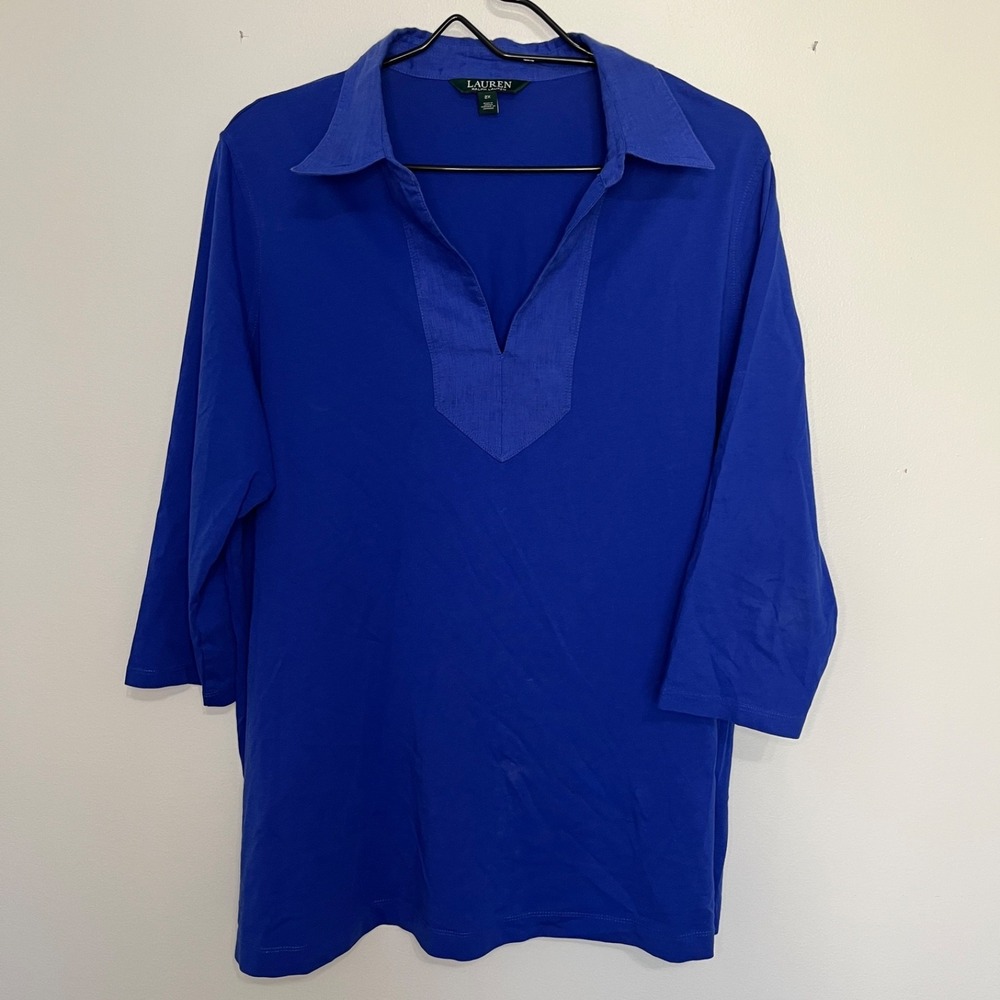 Lauren Ralph Lauren Tunic Women's 2X Timeless Travel Resort Minimalist Casual